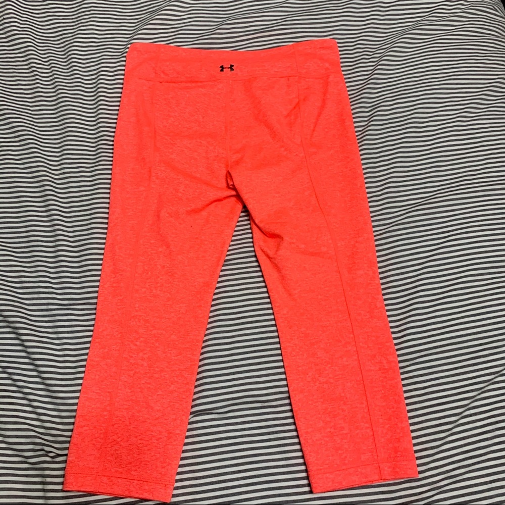 Under Amour bold orange crop work out pants